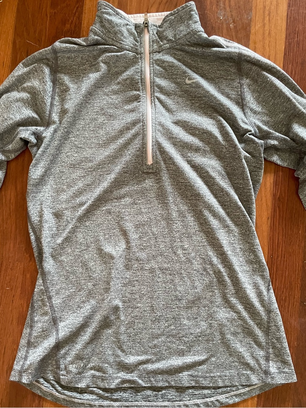 Nike dry fit zip up shirt S